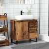 vidaXL Armadietto da Bagno Legno Antico 65x33x60 cm in Truciolato