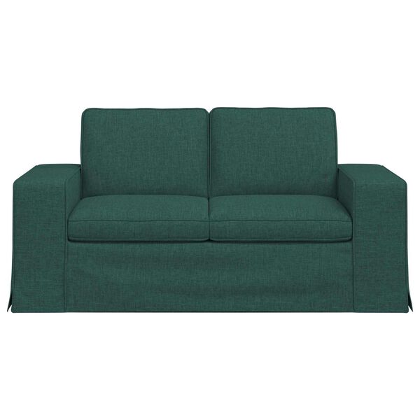 vidaXL Divano Verde Scuro 162 x 80 x 82 cm Tessuto