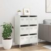 vidaXL Credenza Bianca 68x39x101,5 cm in Acciaio