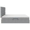 vidaXL Letto con contenitore e LED con led Grigio chiaro 200 x 200 cm