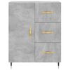 vidaXL Credenza Grigio Cemento 69,5x34x180 cm in Legno Multistrato