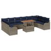 vidaXL Set Divano da Giardino 11 pz 10-Numero di posti