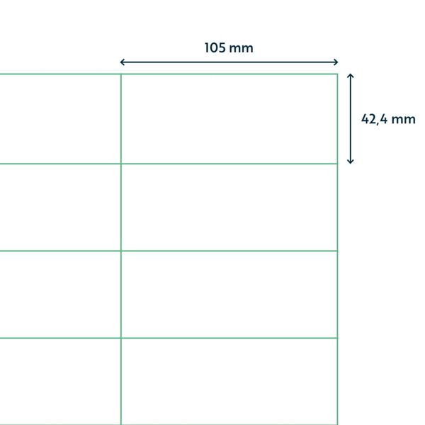 rillprint Etichette Autoadesive 105x42,4 mm 500 Fogli Bianchi
