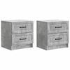 vidaXL Armadio da Notte 2 pz Grigio Cemento 43 x 34,5 x 44,5 cm