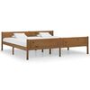 vidaXL Giroletto in Legno Massello di Pino Marrone Ambrato 200x200 cm