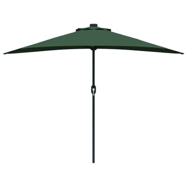 vidaXL Ombrello da giardino Verde 294 x 150 x 224 cm