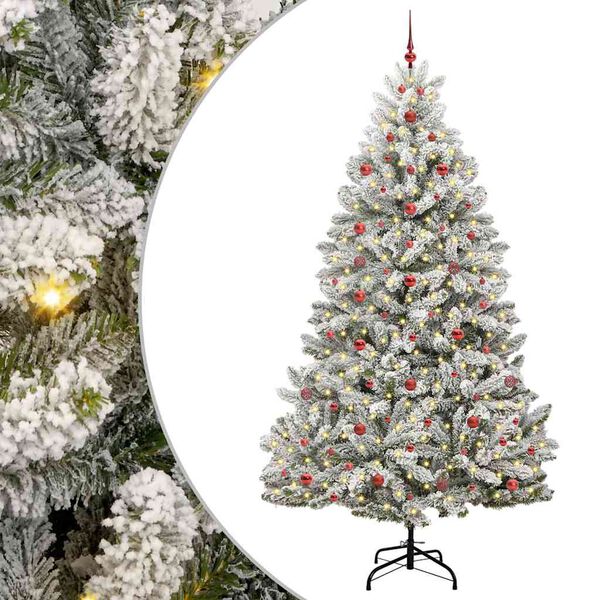 vidaXL Albero di Natale artificiale con 300 LED Verde e Bianco 240 cm