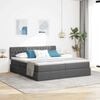 vidaXL Letto con Contenitore Grigio scuro 180 x 200 cm Pelle Sintetica