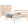 vidaXL Giroletto con Testiera 90x200 cm in Legno Massello
