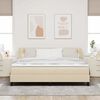 vidaXL Letto a molle con materasso Crema 200 x 180 cm Poliestere