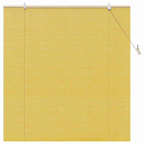 vidaXL Tenda a rullo con tende Giallo 150 x 160 cm Bamb&ugrave;