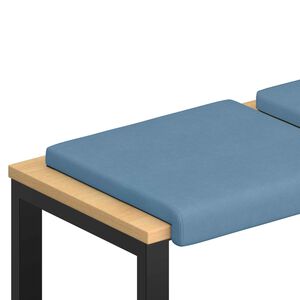 vidaXL Cuscino per panchina 4 pz corduroy Blu Profondit&agrave; 35 cm