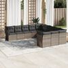 vidaXL Set Divani da Giardino 11 pz con Cuscini in Polyrattan Grigio