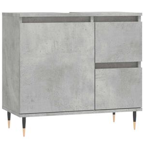 vidaXL Armadietto da Bagno Grigio Cemento 65x33x60cm Legno Multistrato