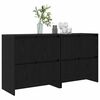 vidaXL Sideboards 2 pcs Rovere nero 70 x 41 x 75 cm Legno multistrato