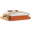 vidaXL Giroletto senza Materasso con Cassetti Marrone Cera 180x200Pino