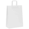vidaXL Sacchetti di Carta 250 pz con Manici Bianchi 26x12x35 cm
