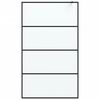 vidaXL Parete Doccia Walk in Nera 115x195 cm Vetro Smerigliato ESG