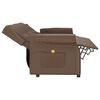 vidaXL Poltrona Massaggiante Reclinabile 3 Posti Marrone in Similpelle