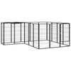 vidaXL Box Cani 18 Pannelli Nero 50x100 cm Acciaio Verniciato Polvere