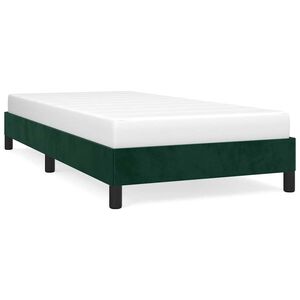 vidaXL Giroletto senza Materasso Verde Scuro 100x200 cm in Velluto