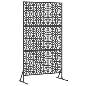 vidaXL Schermo per Privacy 100 x 50 x 180 cm Acciaio Nero