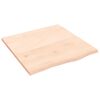 vidaXL Piano per Tavolo 60x60x2 cm in Rovere Massello Non Trattato