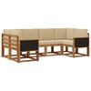vidaXL Set di divani da esterno con cuscino 6 pcs Naturale e Beige