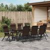 vidaXL Set da Pranzo per Giardino 9 pcs Marrone Poly Rattan