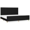 vidaXL Giroletto senza Materasso Nero 200x200 cm in Tessuto