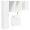 vidaXL Set di Armadi da Bagno 5 pz Bianco Legno ingegnerizzato