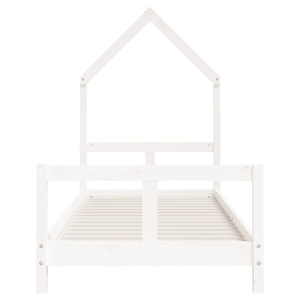vidaXL Giroletto per Bambini Bianco 80x200cm in Legno Massello di Pino