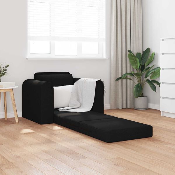 vidaXL Divano letto Nero 98 x 71 x 83 cm Tessuto