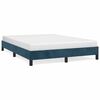 vidaXL Giroletto senza Materasso Blu Scuro 140x200 cm Velluto