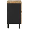 vidaXL Mobile Lavabo da Bagno Nero 62x33x58 cm Legno Massello di Mango