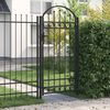 vidaXL Cancello per recinzione ASSEN con parte superiore ad arco in acciaio 102x200 cm Nero