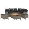 vidaXL Set di Mobili 7 pz Grigio e Grigio Scuro Rattan in PE
