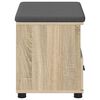 vidaXL Panca per ingresso con cuscino Rovere Sonoma 60 x 38 x 46 cm