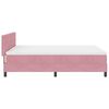 vidaXL Letto a Sorgente LED con materasso Rosa 140 x 190 cm Velluto