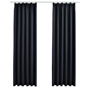 vidaXL Tende Oscuranti con Ganci 2 pz Antracite 140x175 cm