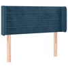 vidaXL Testiera ad Orecchio Blu Scuro 83x16x78/88 cm in Velluto