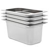 vidaXL Contenitori Gastronorm 4 pz GN 1/3 150 mm in Acciaio Inox