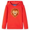 vidaXL Felpa con Cappuccio da Bambino Rossa 92