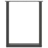 vidaXL Gambe per tavolo da pranzo a forma di U 3 pz Antracite 70x(72-73) cm Acciaio