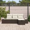 vidaXL Set di divani con cuscino 4 pcs polyrattan