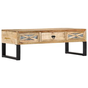 vidaXL Tavolino da Salotto 110x50x38 cm in Legno Massello di Mango
