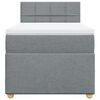 vidaXL Giroletto a Molle con Materasso Grigio Chiaro 80x200 cm Tessuto