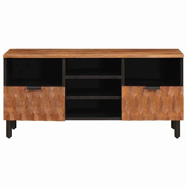 vidaXL Mobile TV con cassetto Finitura Marrone Acacia 100 x 33 x 46 cm
