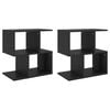 vidaXL Comodini 2pz Neri 50x30x51,5 cm in Legno Multistrato