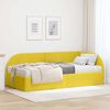 vidaXL Struttura Letto Angolare con Materasso 2 pcs Giallo Velluto